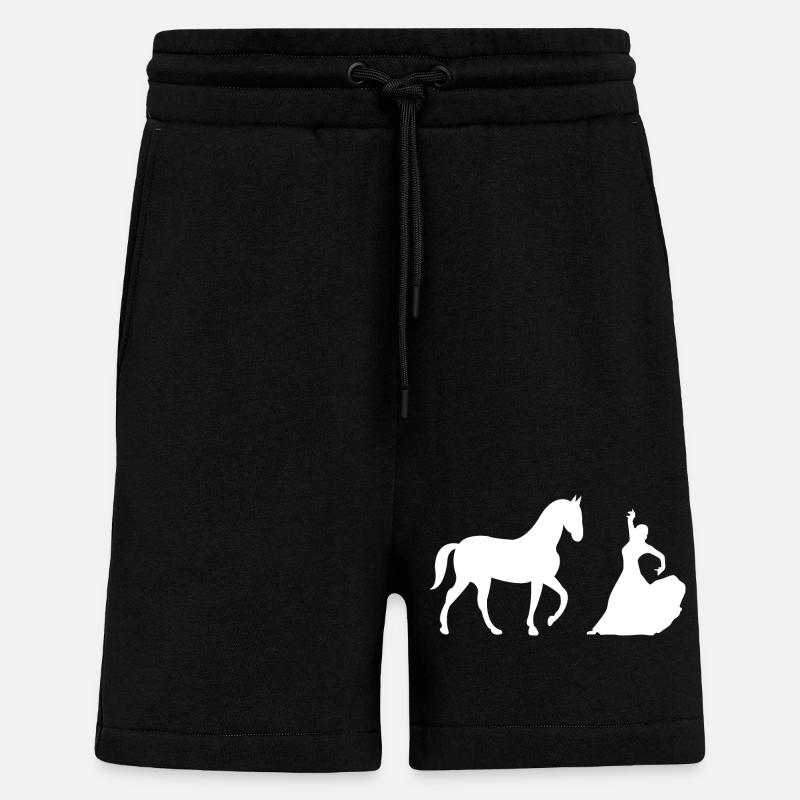 Cheval - Short bio décontracté fabriqué en UE - SOLID BLACK