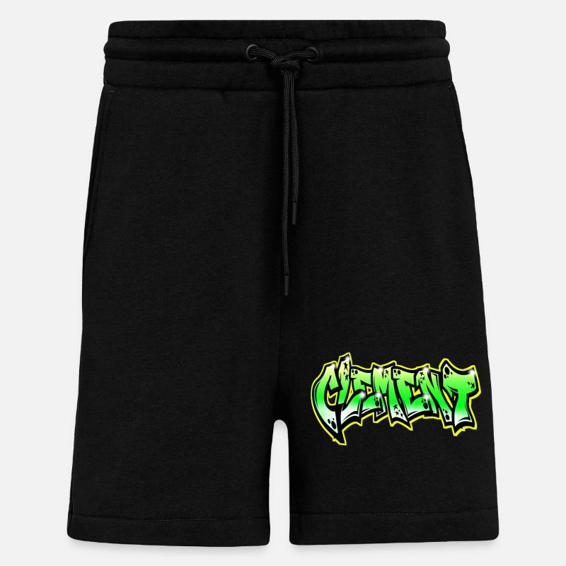 Graffiti Clement - Short bio décontracté fabriqué en UE - SOLID BLACK