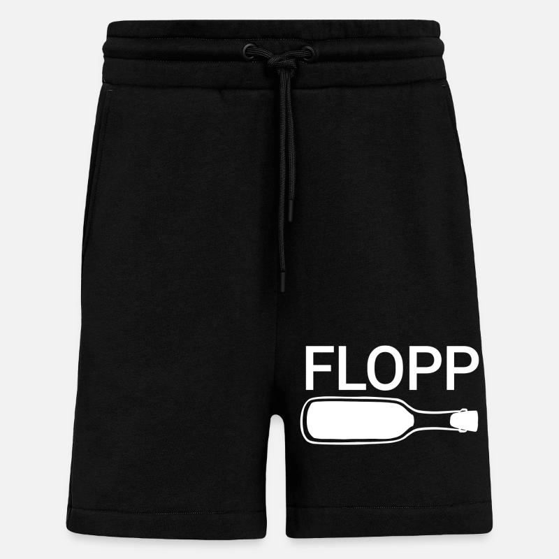 Flopp Wine Wine Bottle - Shorts - made by SPREAD - SOLID BLACK