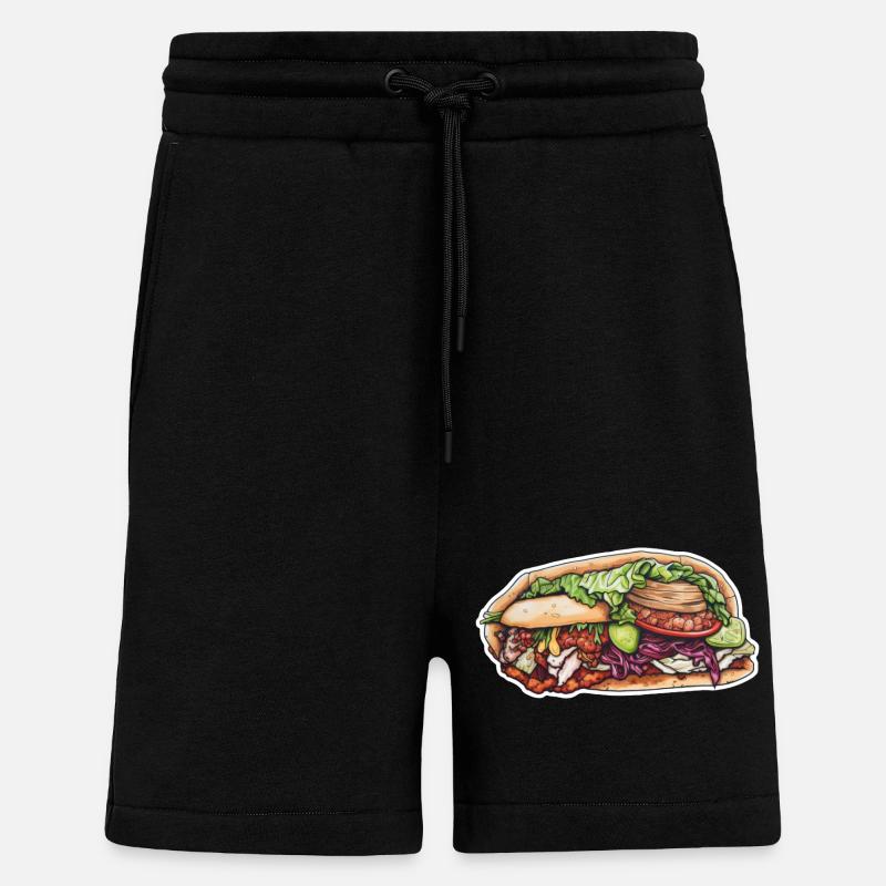 Kebab - Short bio décontracté fabriqué en UE - SOLID BLACK