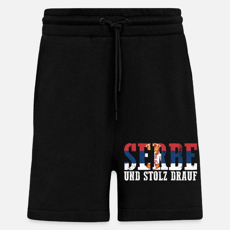 Serben Serbisch Serbien - Shorts - made by SPREAD - SOLID BLACK