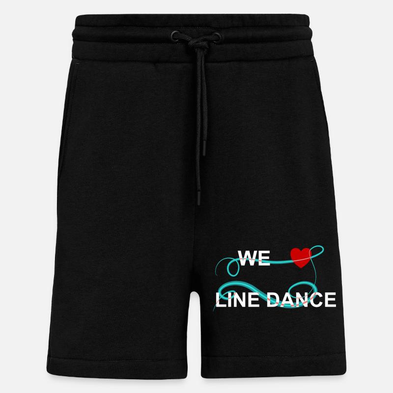 We love line dancing - Shorts - made by SPREAD - SOLID BLACK
