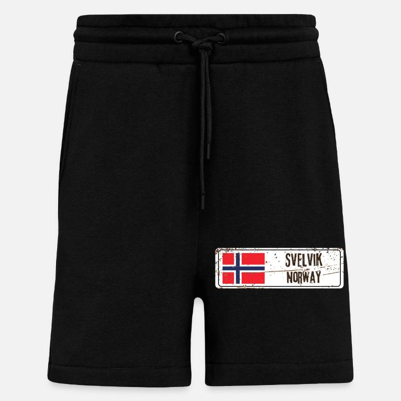 Svelvik Norway - Shorts - made by SPREAD - SOLID BLACK