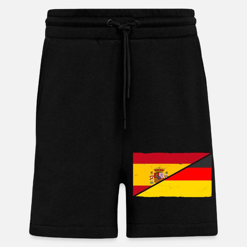 Spanier Deutschland Spanien - Shorts - made by SPREAD - SOLID BLACK