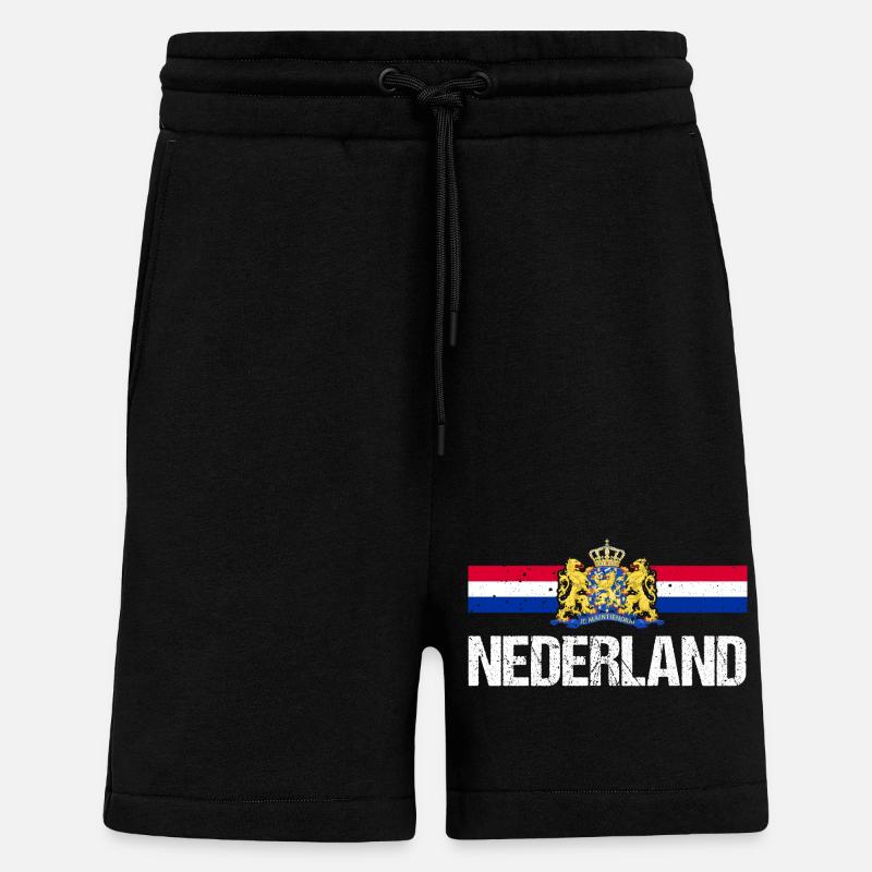 Pays-Bas Pays-Bas - Short bio décontracté fabriqué en UE - SOLID BLACK