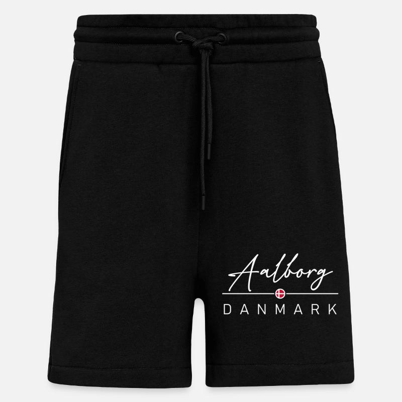 Dänemark - Aalborg - Danemark - Short bio décontracté fabriqué en UE - SOLID BLACK