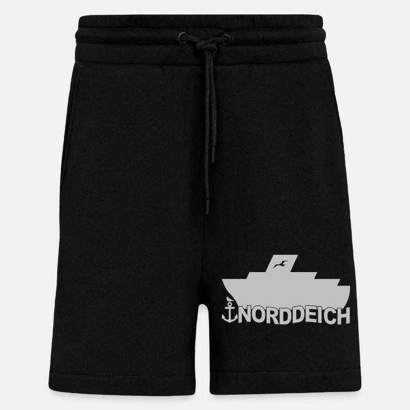 Ferry Norddeich Logo - Short bio décontracté fabriqué en UE - SOLID BLACK