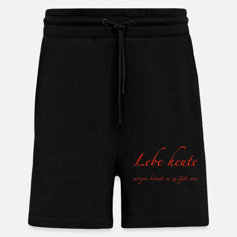lebe heute - Shorts - made by SPREAD - SOLID BLACK