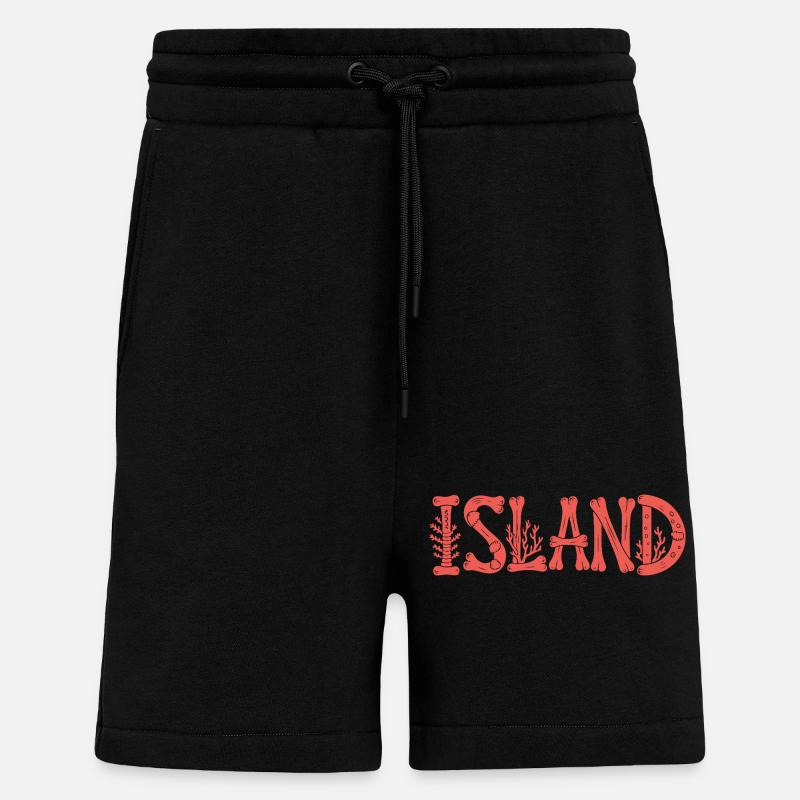EST UNE TERRE - Short bio décontracté fabriqué en UE - SOLID BLACK