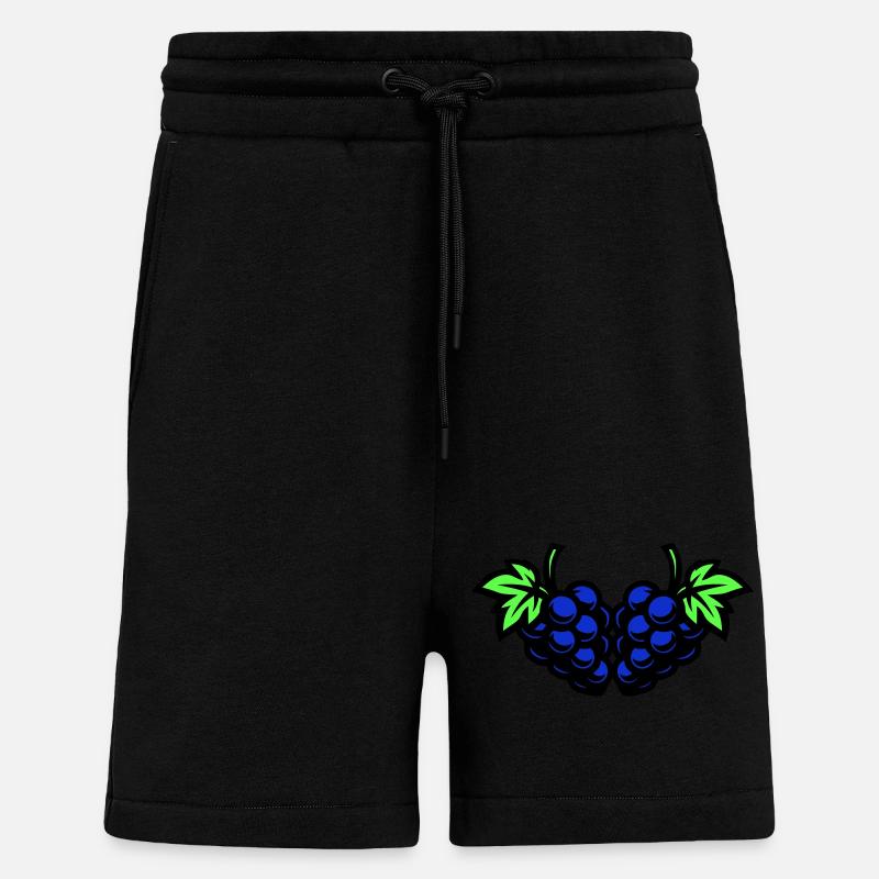 Grapes Grapes - Shorts - made by SPREAD - SOLID BLACK