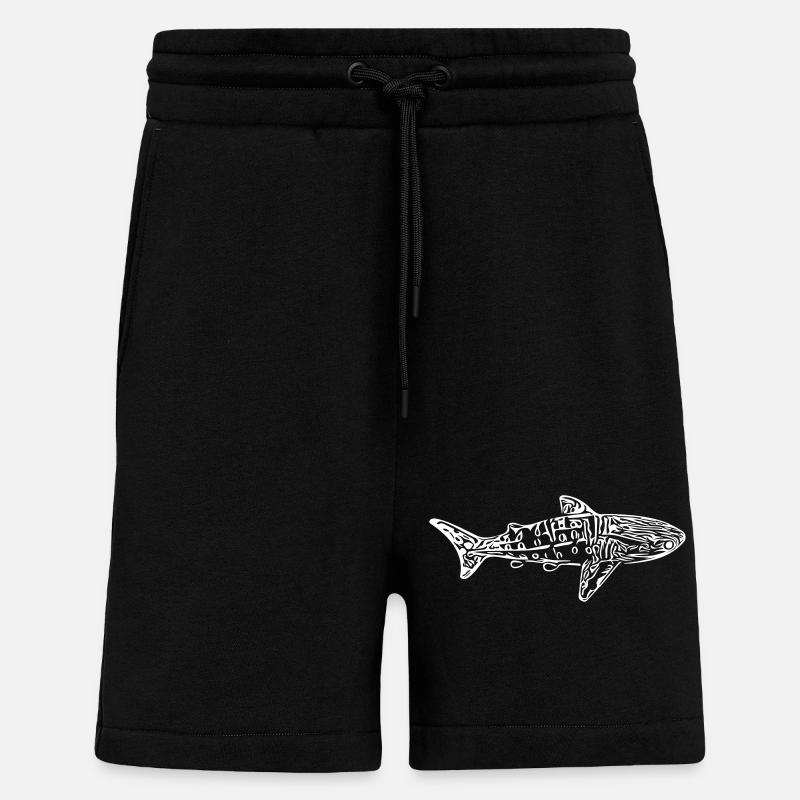 Walhai - Vector Design - Shorts - made by SPREAD - SOLID BLACK