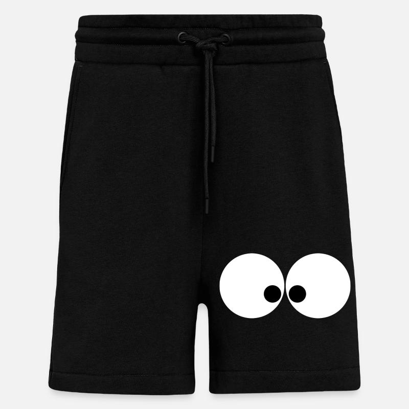 Yeux plissés - Short bio décontracté fabriqué en UE - SOLID BLACK