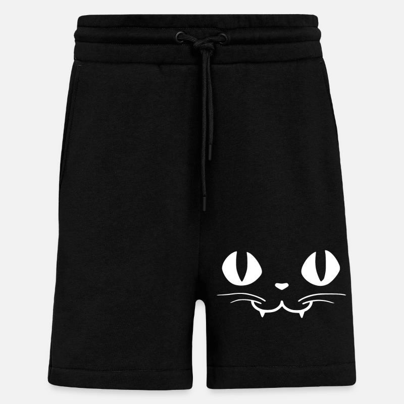 Cat - Helloween- Vampire - Shorts - made by SPREAD - SOLID BLACK