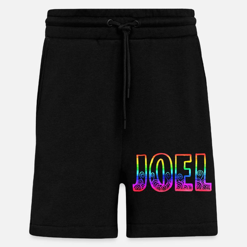 joel rs arc-en-ciel - Short bio décontracté fabriqué en UE - SOLID BLACK