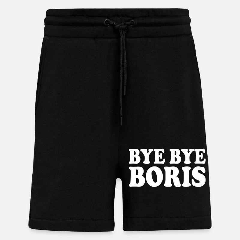 Bye bye boris - Short bio décontracté fabriqué en UE - SOLID BLACK