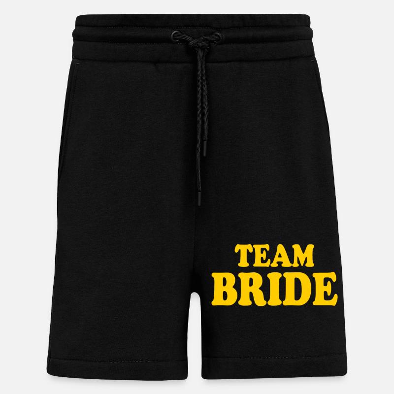 Team bride - Short bio décontracté fabriqué en UE - SOLID BLACK
