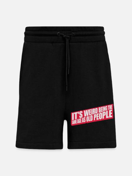 being old people age - Shorts - made by SPREAD - SOLID BLACK
