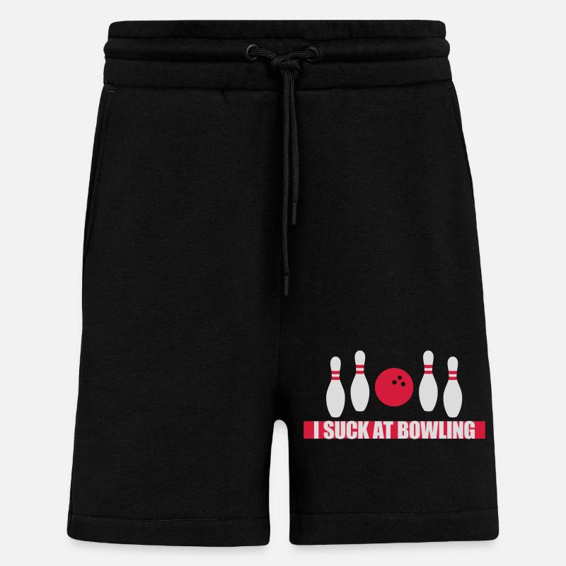 I suck at bowling - Shorts - made by SPREAD - SOLID BLACK