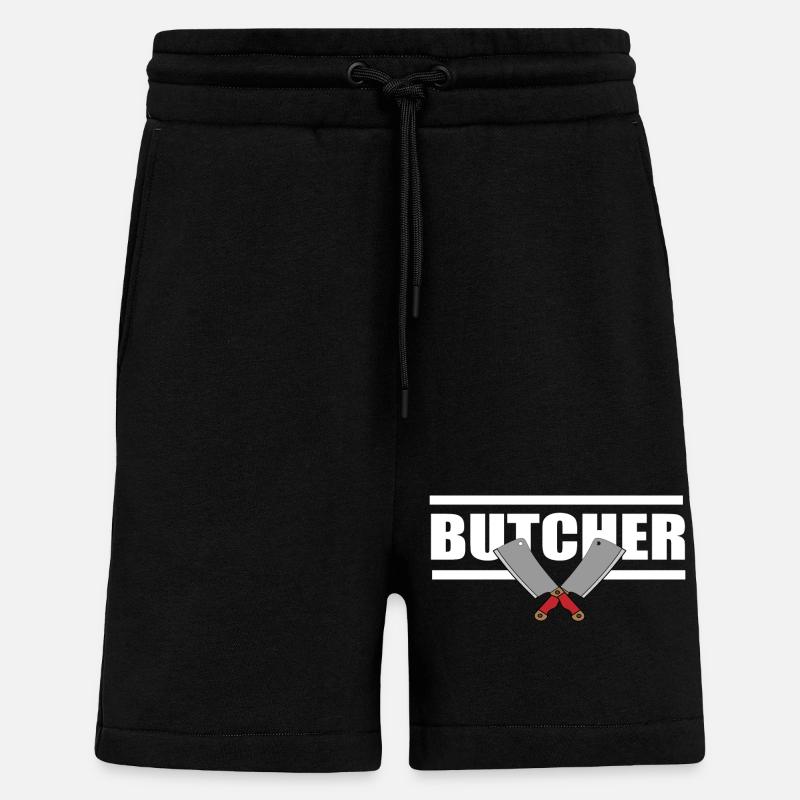 Découpe de boucher découpe - Short bio décontracté fabriqué en UE - SOLID BLACK