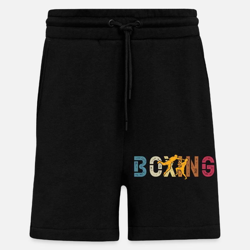 Boxe - Short bio décontracté fabriqué en UE - SOLID BLACK