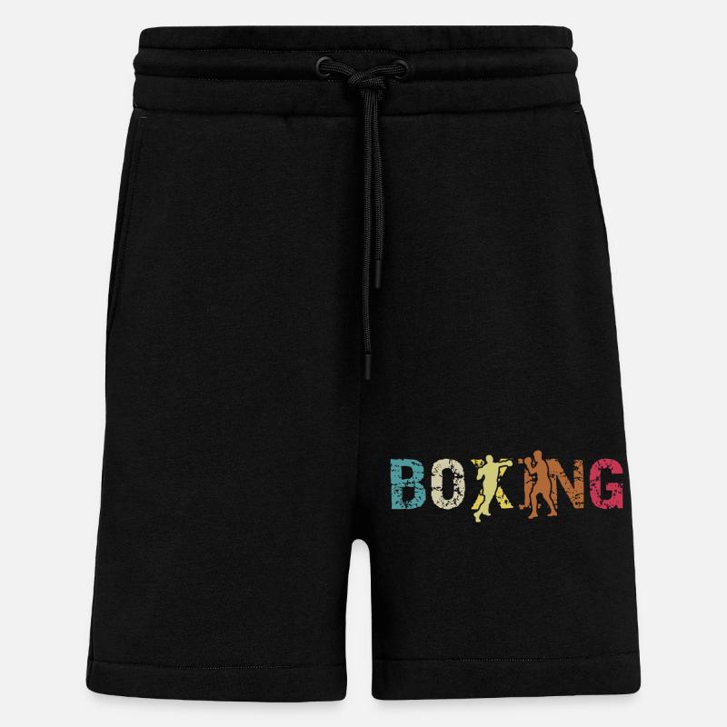 Boxe - Short bio décontracté fabriqué en UE - SOLID BLACK