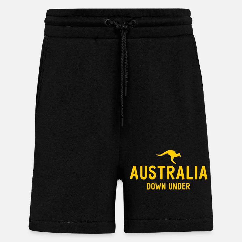 Australia - Down Under - Australien - Känguru - Shorts - made by SPREAD - SOLID BLACK