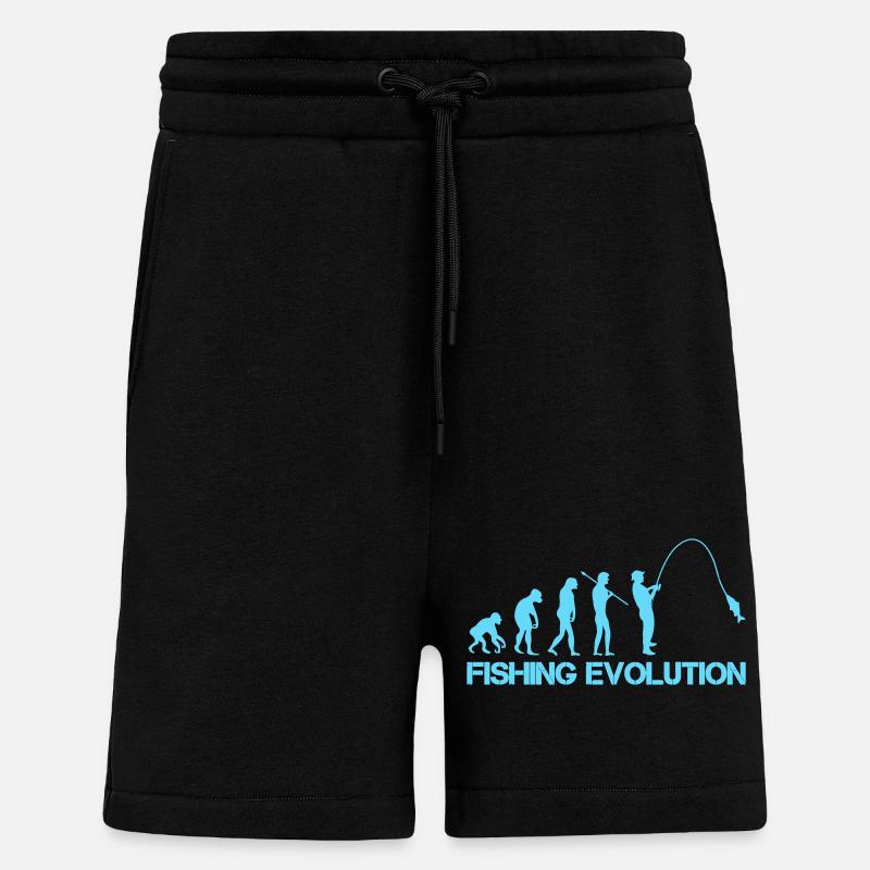 Évolution de la pêche 1 - Short bio décontracté fabriqué en UE - SOLID BLACK