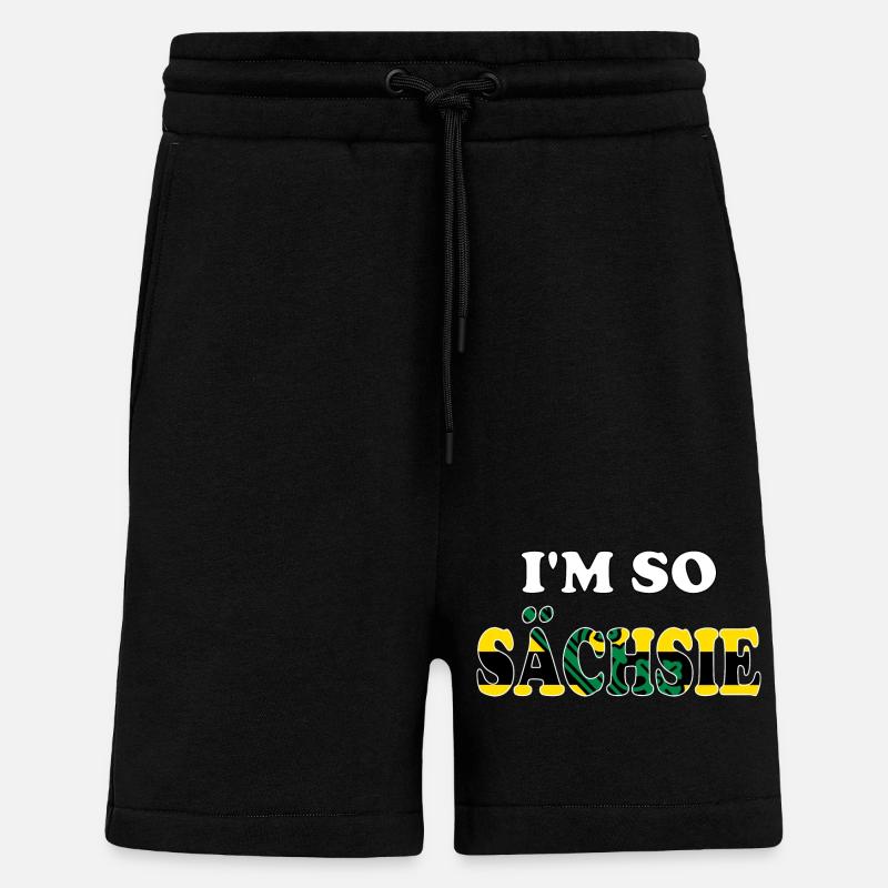 I'm so Sächsie lustiger Sachsenspruch - Shorts - made by SPREAD - SOLID BLACK