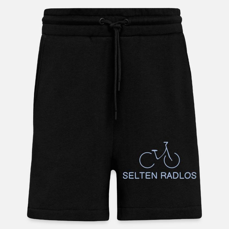 Rarement sans vélo - Short bio décontracté fabriqué en UE - SOLID BLACK