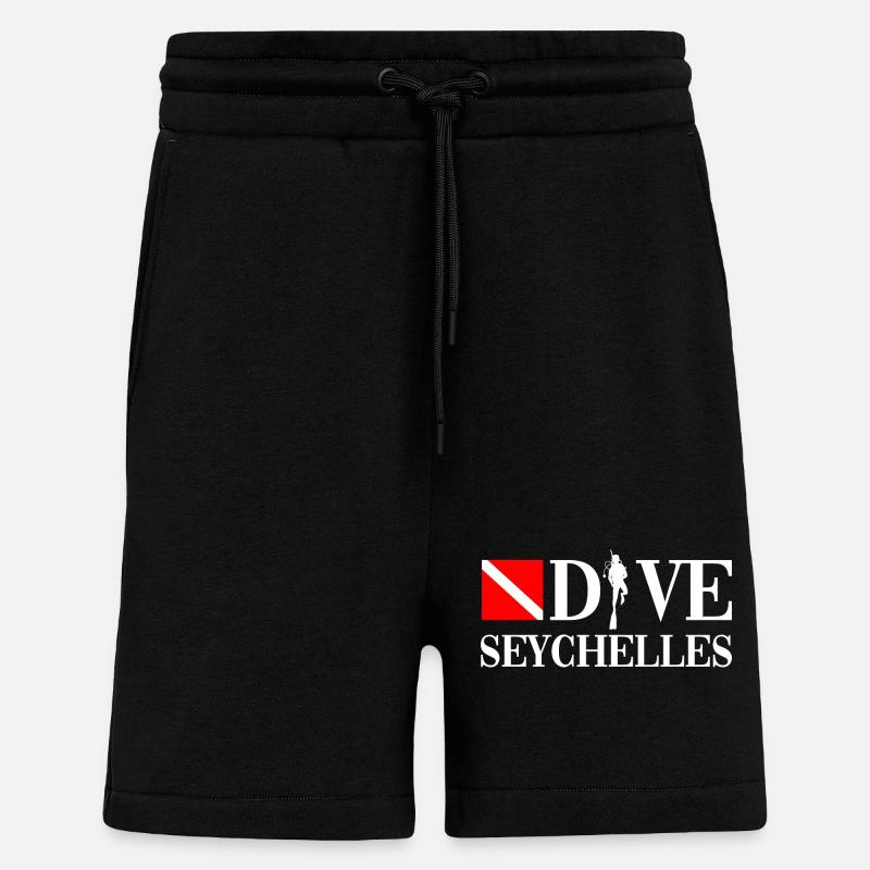 Dive Seychelles - Indian Ocean - Shorts - made by SPREAD - SOLID BLACK