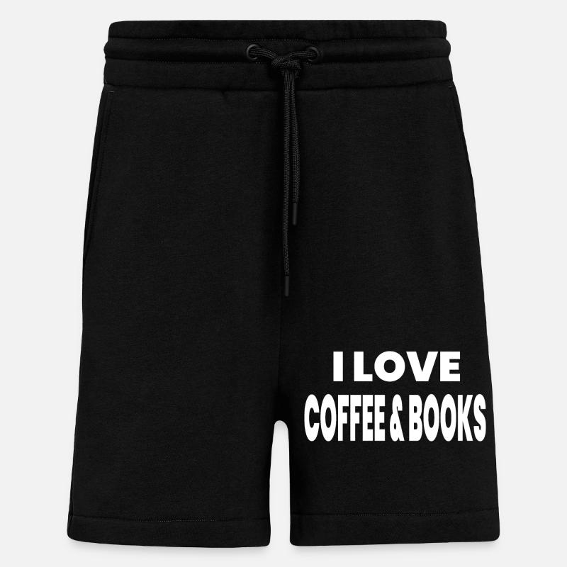 Café - Short bio décontracté fabriqué en UE - SOLID BLACK