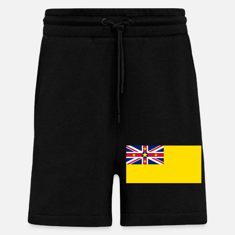 Nioué - Short bio décontracté fabriqué en UE - SOLID BLACK