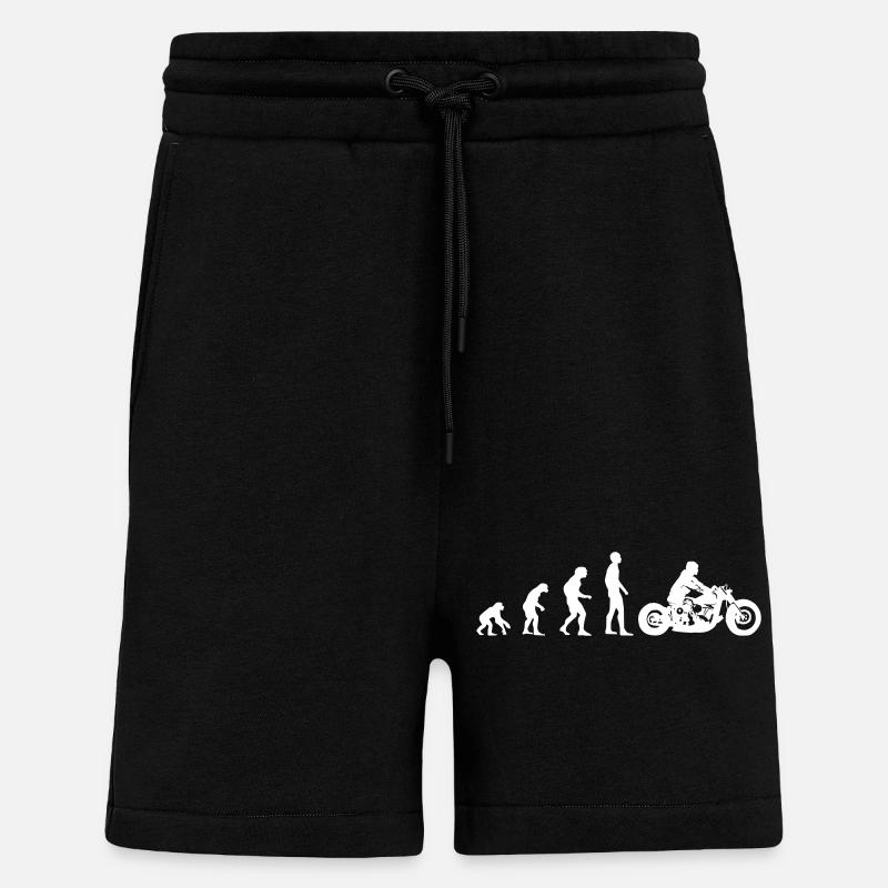 Biker Chopper Bobber Evolution - Shorts - made by SPREAD - SOLID BLACK
