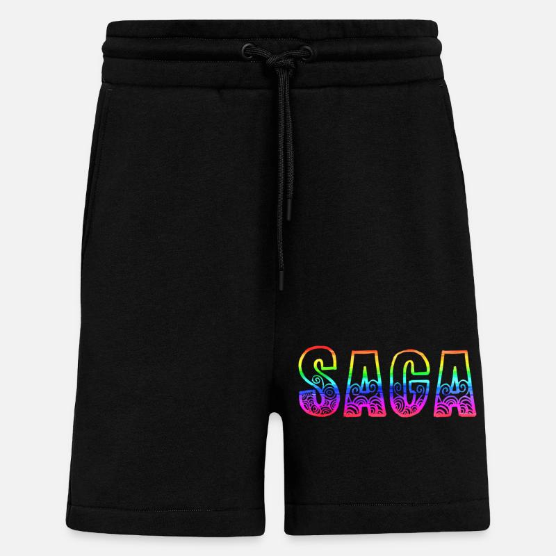 saga rs regenbogen - Shorts - made by SPREAD - SOLID BLACK