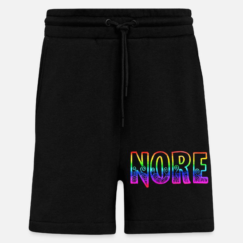nore rs regenboren - Short bio décontracté fabriqué en UE - SOLID BLACK