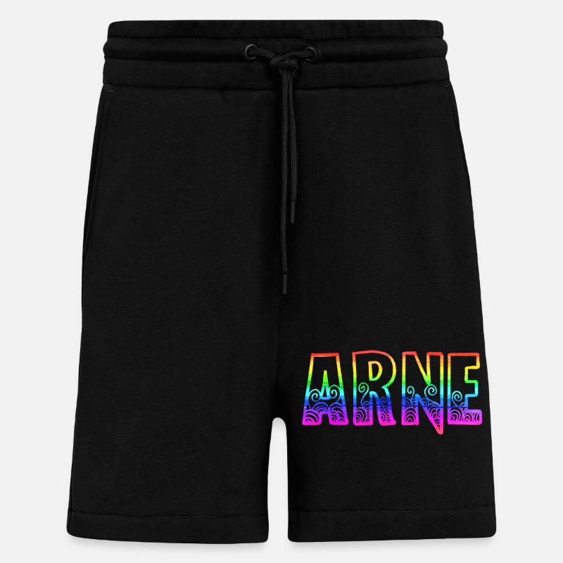 arne rs regenbogen - Shorts - made by SPREAD - SOLID BLACK