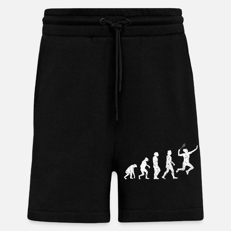 Federball Evolution Federballliebhaber Badminton - Shorts - made by SPREAD - SOLID BLACK