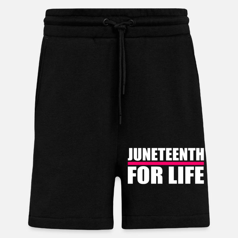 juneteenth - Short bio décontracté fabriqué en UE - SOLID BLACK