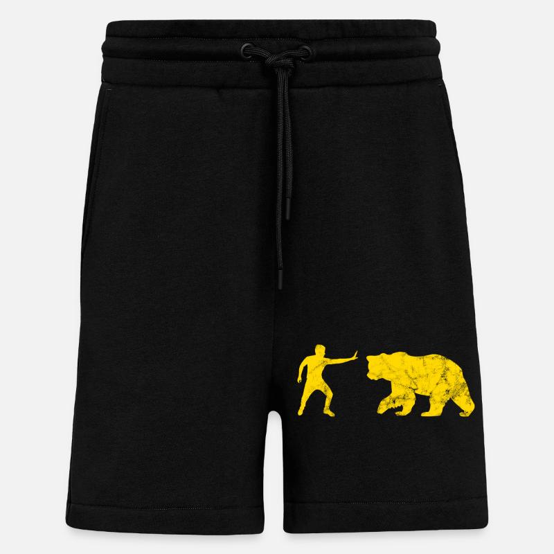 Stop Bear - Shorts - made by SPREAD - SOLID BLACK