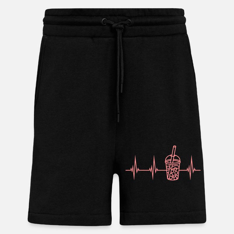 Puls Bubble Tea Heartbeat - Short bio décontracté fabriqué en UE - SOLID BLACK