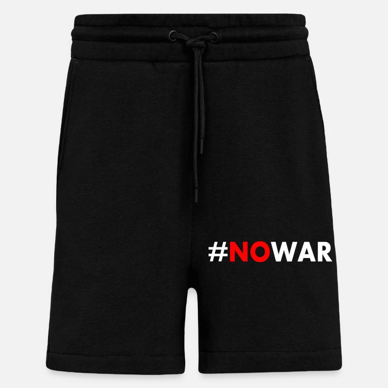 No war - Shorts - made by SPREAD - SOLID BLACK