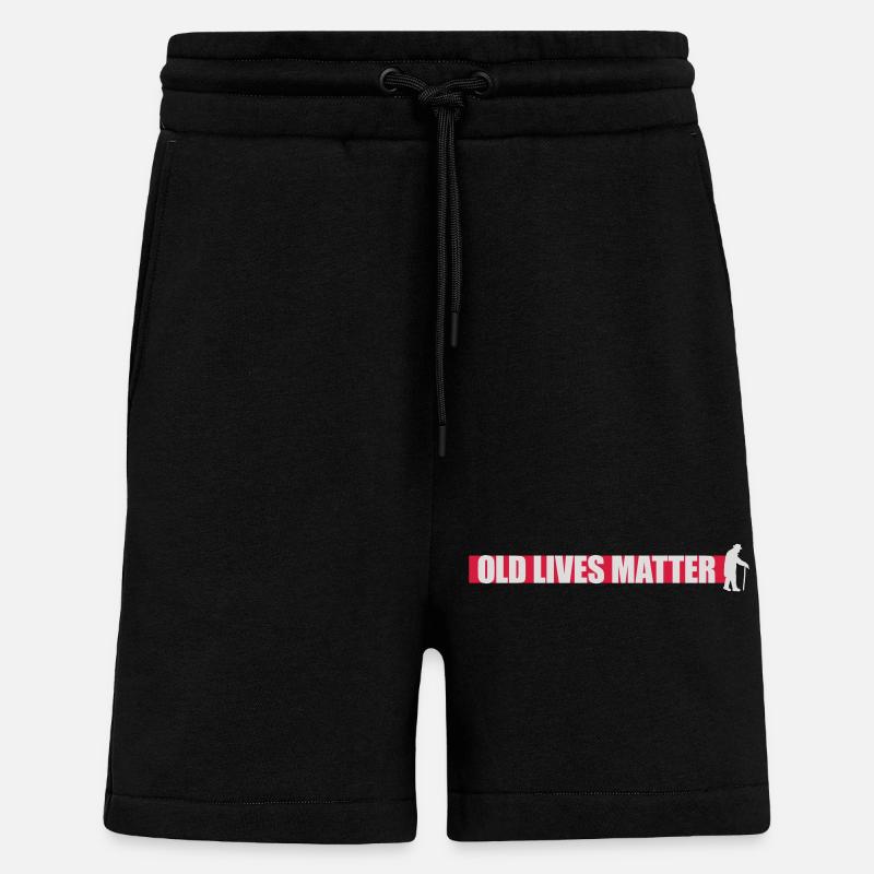 old lives matter quote - Shorts - made by SPREAD - SOLID BLACK