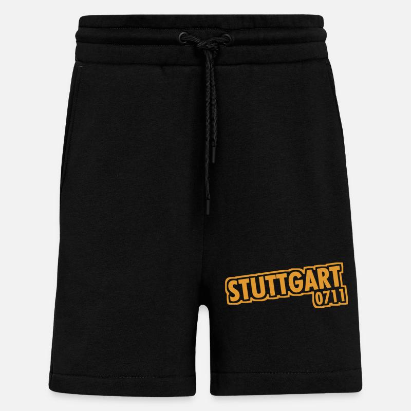 Stuttgart - 0711 - Area Code - Baden-Württemberg - Shorts - made by SPREAD - SOLID BLACK