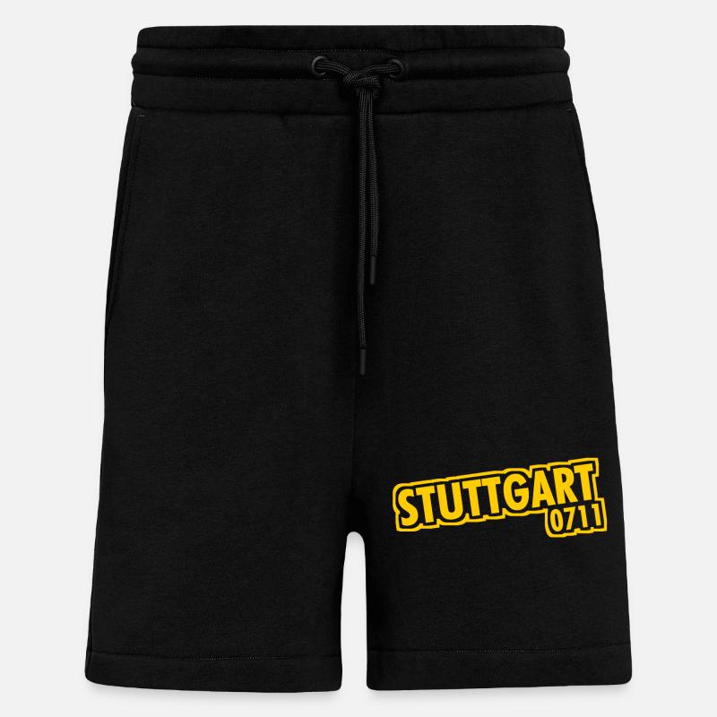 Stuttgart - 0711 - Area Code - Baden-Württemberg - Shorts - made by SPREAD - SOLID BLACK