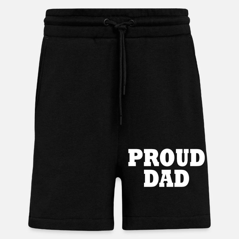 Proud dad - Short bio décontracté fabriqué en UE - SOLID BLACK