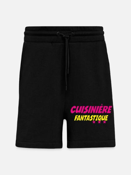 Cuisinière FANTASTIQUE - Short bio décontracté fabriqué en UE - SOLID BLACK