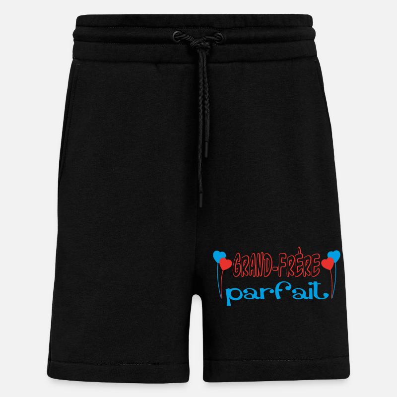 Grand Frère parfait - Short bio décontracté fabriqué en UE - SOLID BLACK
