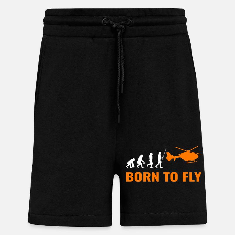 Helicopter Evolution Helicopter Pilot - Shorts - made by SPREAD - SOLID BLACK