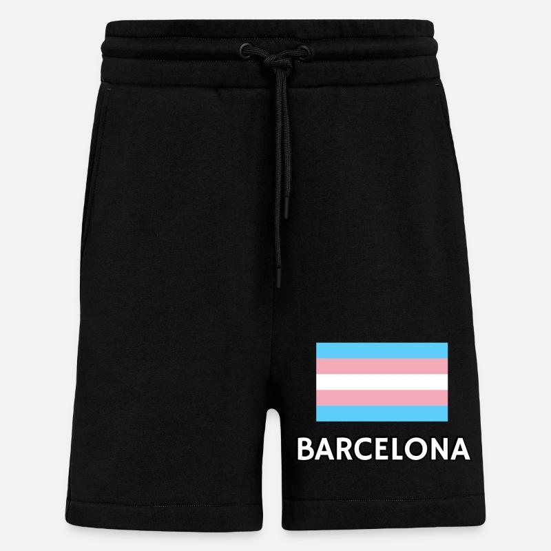 Trans Pride Flagge Barcelona - Shorts - made by SPREAD - SOLID BLACK
