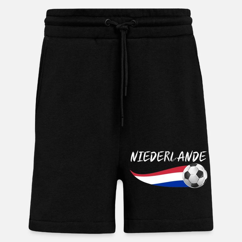 Pays-Bas Pays-Bas - Short bio décontracté fabriqué en UE - SOLID BLACK